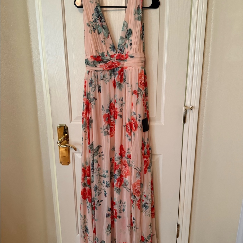 Floral Pink Maxi Dress